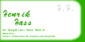 henrik hass business card